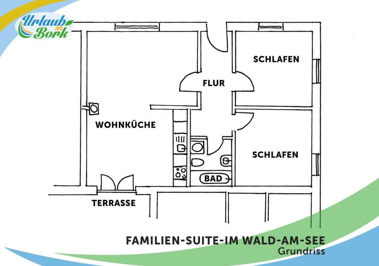 Familien-Suite-Im-Wald-Am-See Bork Bagian luar foto