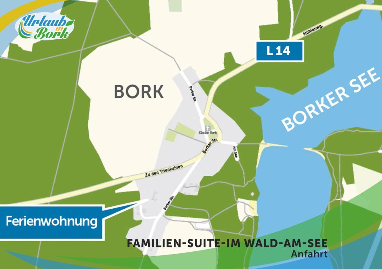 Familien-Suite-Im-Wald-Am-See Bork Bagian luar foto